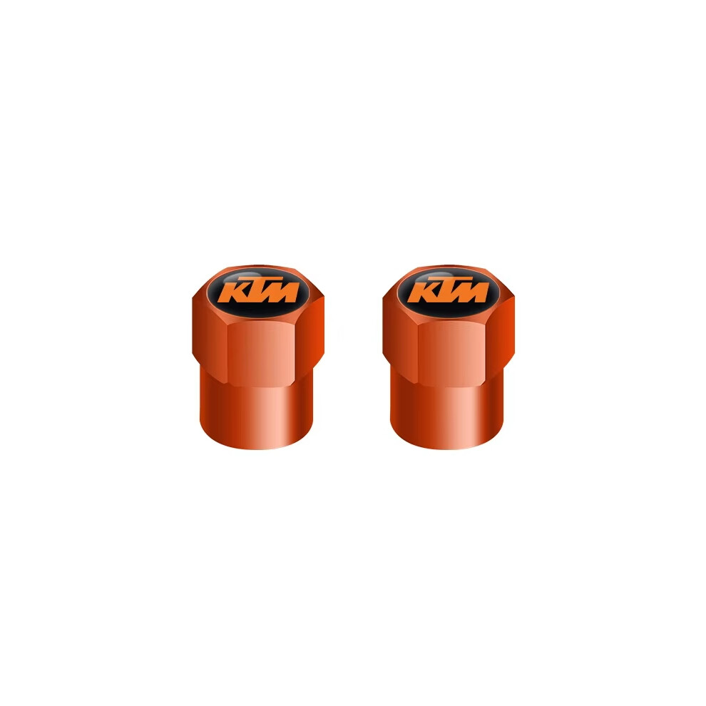 (style1 orange) Motorcycle Tire Valve Stem Caps Covers&Keychain keyrings For KTM Duke ADV SW RC 125 200 390 690 790 990 Super Adventure-image-OPC-PFZ7FC6-NEW