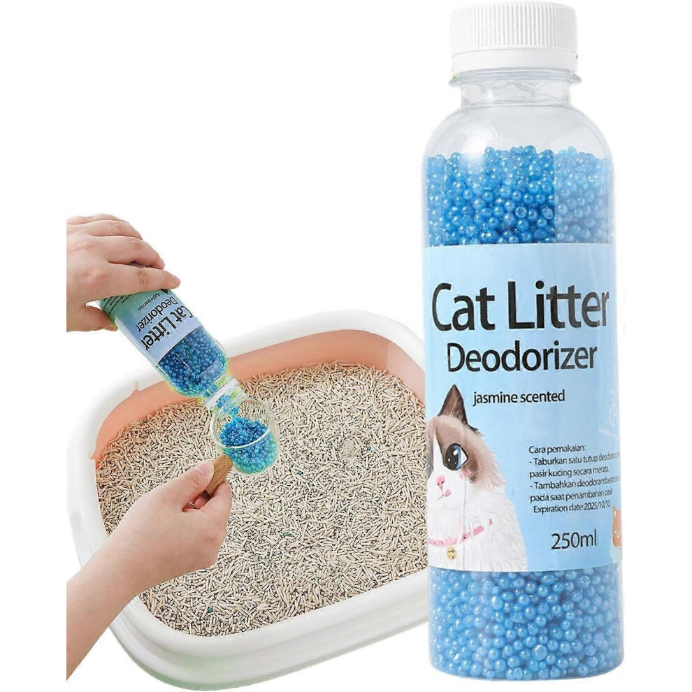 (Jasmine) Summer Cat Litter Box Deodorizer, Cat Litter Crystals In Fresh Scent, Cat Litter Box Deodorizer, Combats Cat Odors and Neutralizes Smells