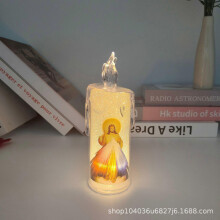 (Jesus without base) LED Prayer Flameless Candles, Jesus Saints Religious Decoration