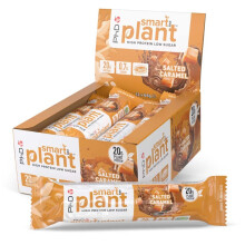 PhD Nutrition Smart Plant-Based Caramel Crunch Protein Bar, Vegan, High Protein, Low Sugar - - 64g, Pack of 12