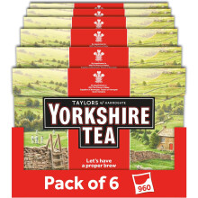 Yorkshire Tea, 6 Boxes of 160 Tea Bags (Total 960 Bags)