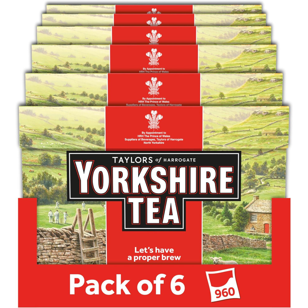 Yorkshire Tea , 6 Boxes Of 160 Tea Bags (Total 960 Bags)