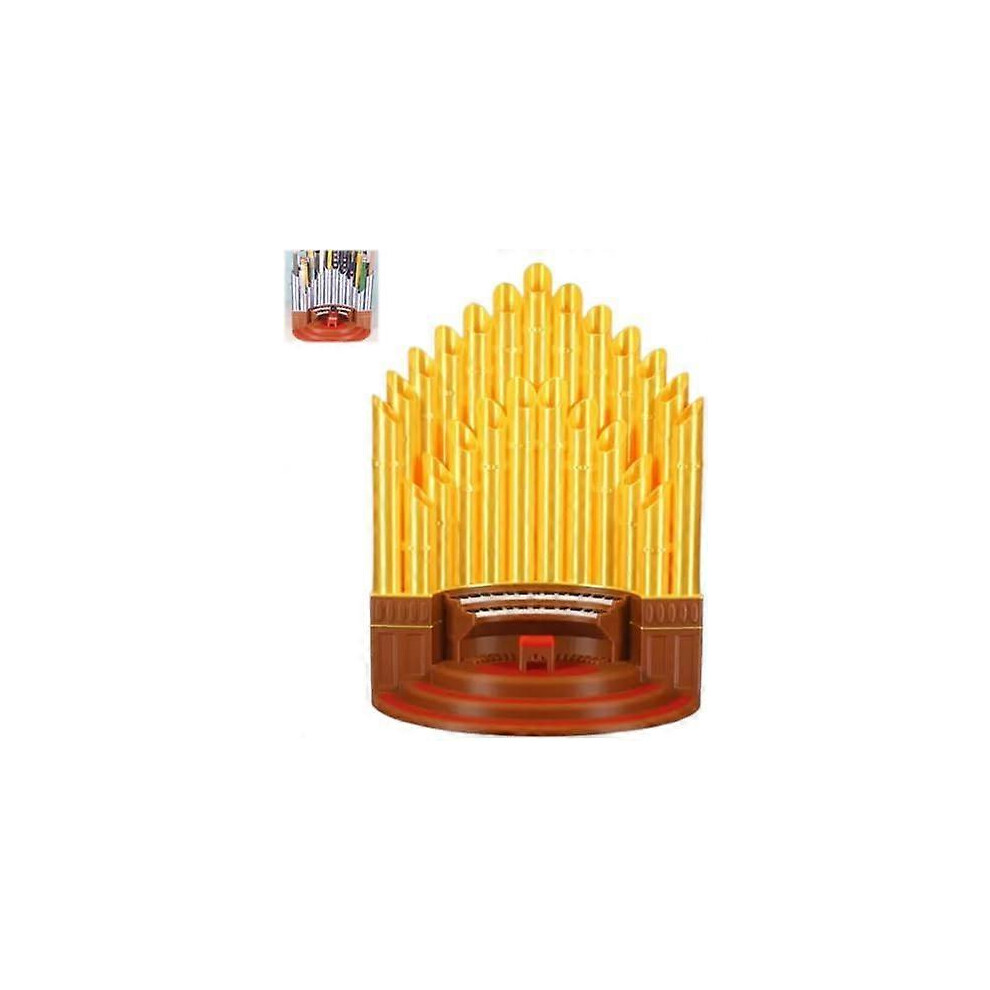 (Golden) Pipe Organ Pen Pencil Holder,Resin Music Pipe Organ Pen Container Holder Pencil Cup For Office Desk,Funny Pen Holder Desktop Decoration,Offic Golden
