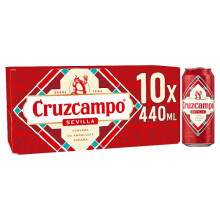 Cruzcampo Lager Beer 10 x 440ml Cans (10x440m)