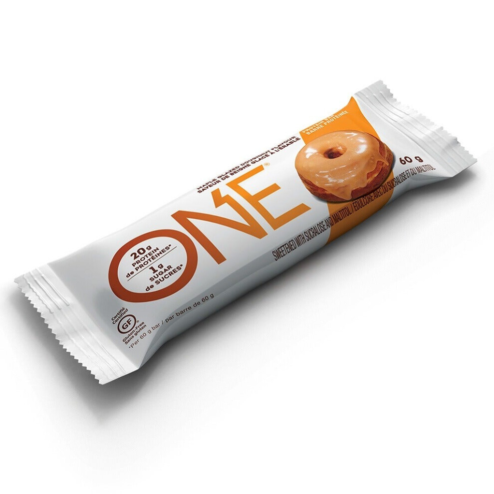 One Bar Gluten-Free Protein Maple Glazed Donut Flavor, High Protein, Healthy Snack, Gluten-Free - 60g