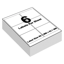 (6 Per A4 Sheet - 99.1 X 93.1 mm - L7166 - Avery, 50 Sheets) A4 Sheets White Address Sticky Shipping Labels A4 Stickers Printer Self Adhesive