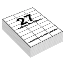 (27 Per A4 Sheet - 63.5 x 29.6mm - L6011 - Avery, 100 Sheets) A4 Sheets White Address Sticky Shipping Labels A4 Stickers Printer Self Adhesive