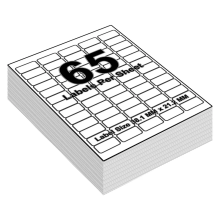 (65 Per A4 Sheet - 38.1 X 21.2 mm - L7651 - Avery, 5 Sheets) A4 Sheets White Address Sticky Shipping Labels A4 Stickers Printer Self Adhesive