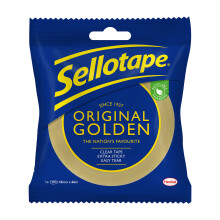 Sellotape Extra Strong and Sticky Original Golden Tape, 24mm x 50m