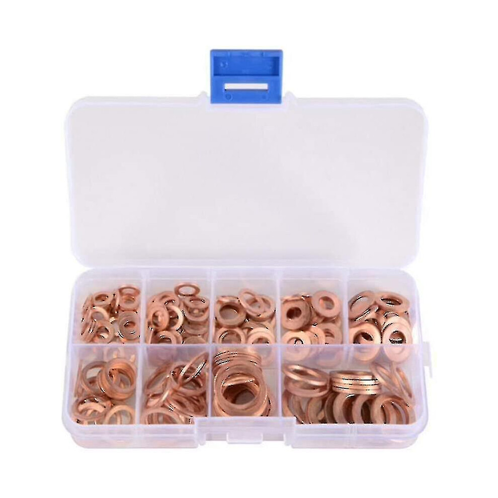 200 Pcs Metal Copper Flat Washers Assortment Of Metal Washers Flat Kit Copper-image-OPC-PFZ7JCG-NEW