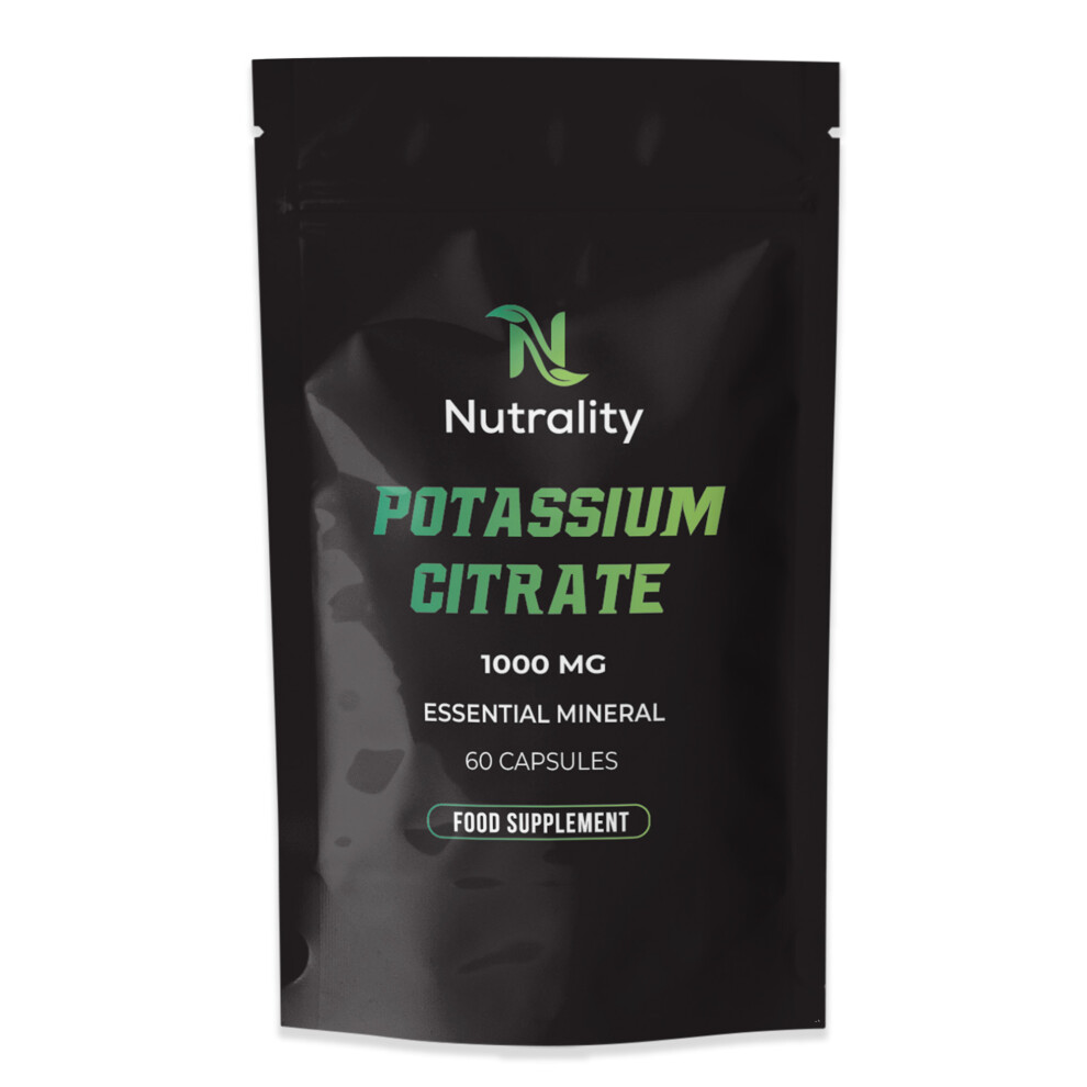 Nutrality Potassium Citrate 1000mg| 60 Vegan Capsules