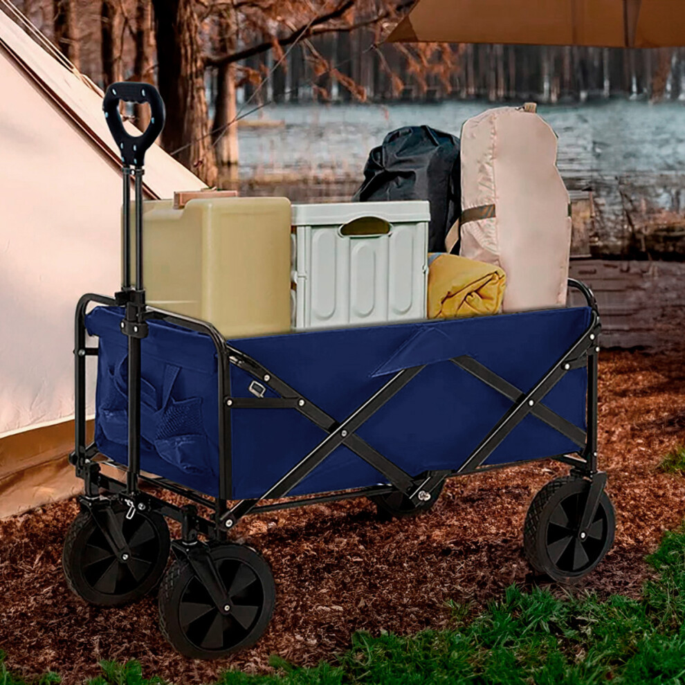 (Navy) Neo Foldable Collapsible Garden Festival Cart