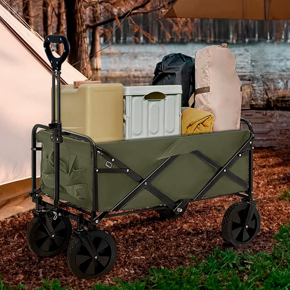 (Khaki) Neo Foldable Collapsible Garden Festival Cart