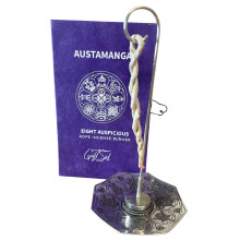 Rope Incense Sets with Holders Rope Incense and Silver Plated Holder Set Astamangal