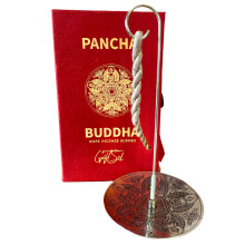 Rope Incense Sets with Holders Rope Incense and Silver Plated Holder Set Pancha Buddha