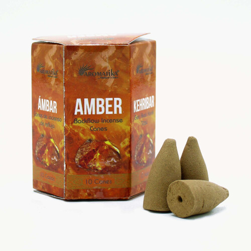 Aromatika Backflow Incense Cones  10 Masala Backflow Incense Amber