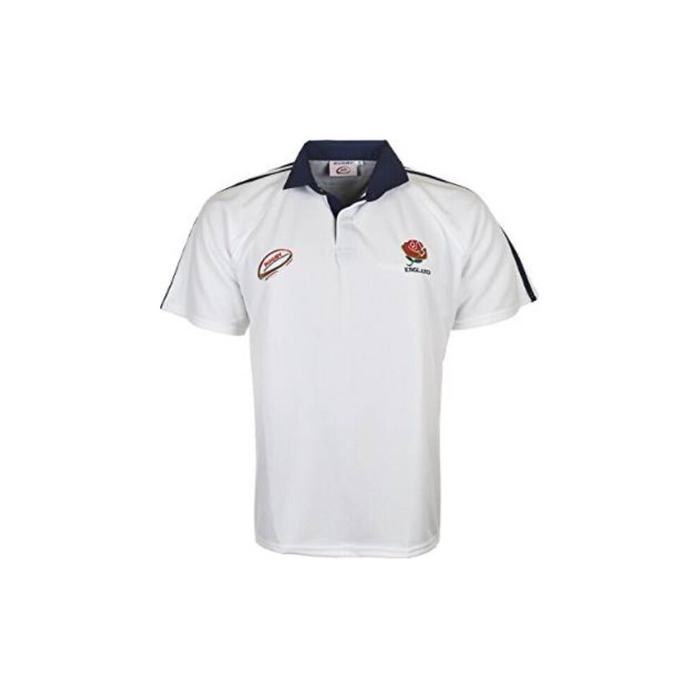 (White, L) Men's England Rugby Shirts Half Sleeve T Shirt