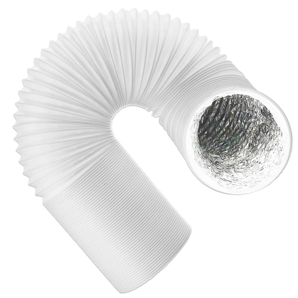 Universal Cooker Hood Extractor Vent Hose PVC Aluminium Foil Insulated Duct Outlet Pipe (6" x 2.5m)