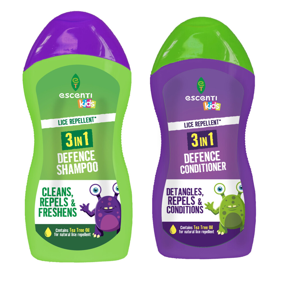 Head Lice Repellent Shampoo and Conditioner Tea Tree Oil Repels 300ml