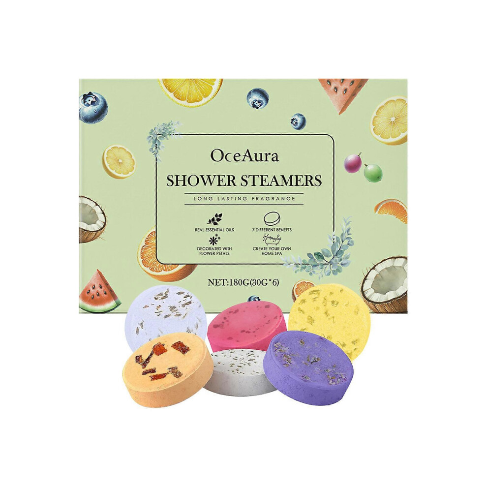 (2pcs) Shower Steamers Aromatherapy,6pcs Premium Shower Bombs with Essential Oils. Self Care Gifts for Teen Girls and Women.
