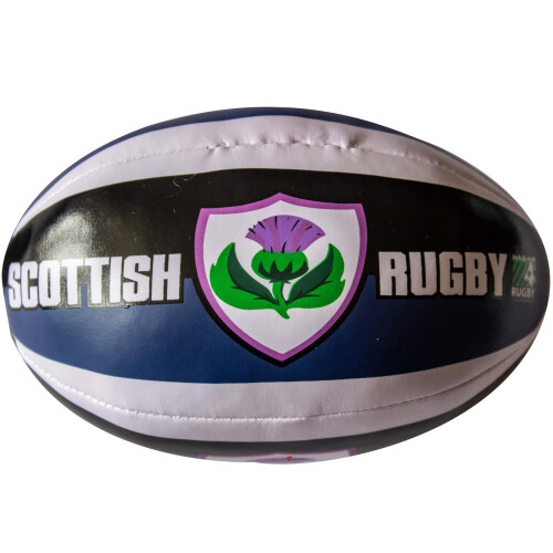 Mini Rugby Ball Scottish Rugby Child-Friendly Soft with Thistle Shield