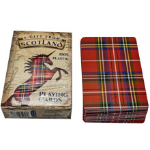 Red Tartan Scottish Playing Cards Durable Royal Stewart Design Scottish Scenes