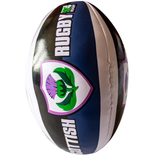 Mini Rugby Ball Scottish Rugby Child-Friendly Soft with Thistle Shield 2
