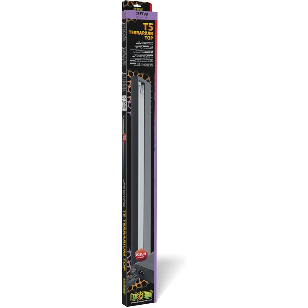 Exo Terra T5 UVB Fixture 90cm 39w Reptile Lightning