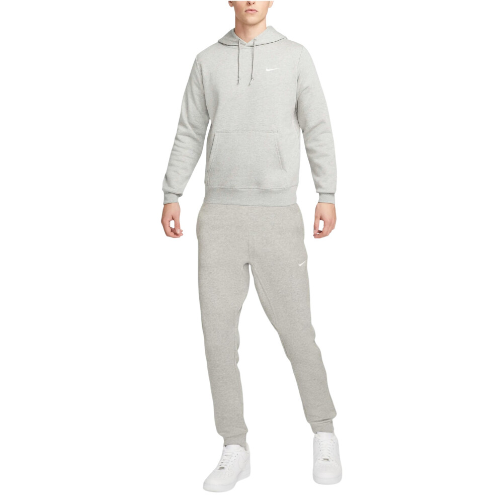 Nike (Xl) Club Mens Fleece Hoodie Joggers Winter Pullover Sportswear Grey