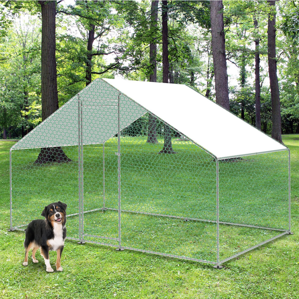 KCT 2x3m Walk In Pet Run Chicken Coop Enclosure Dog Kennel Rabbit Cage with Cover