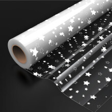 Star Cellophane Wrap ,80cm X 30m Cellophane Roll, for Birthday Gifts and Easter Basket Wrapping, Fruit, Flower Wrapping Cellophane