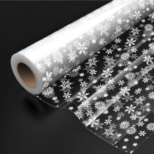 Snowflake Cellophane Wrap ,80cm X 30m Cellophane Roll, for Birthday Gifts and Easter Basket Wrapping, Fruit, Flower Wrapping Cellophane