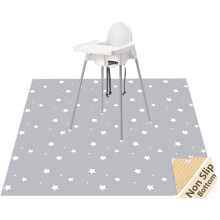 Baby Splash Mat Washable Splash Mat Waterproof Anti-slip Floor Splash Mat, Portable Play Mat and Table Cloth (130x130cm)