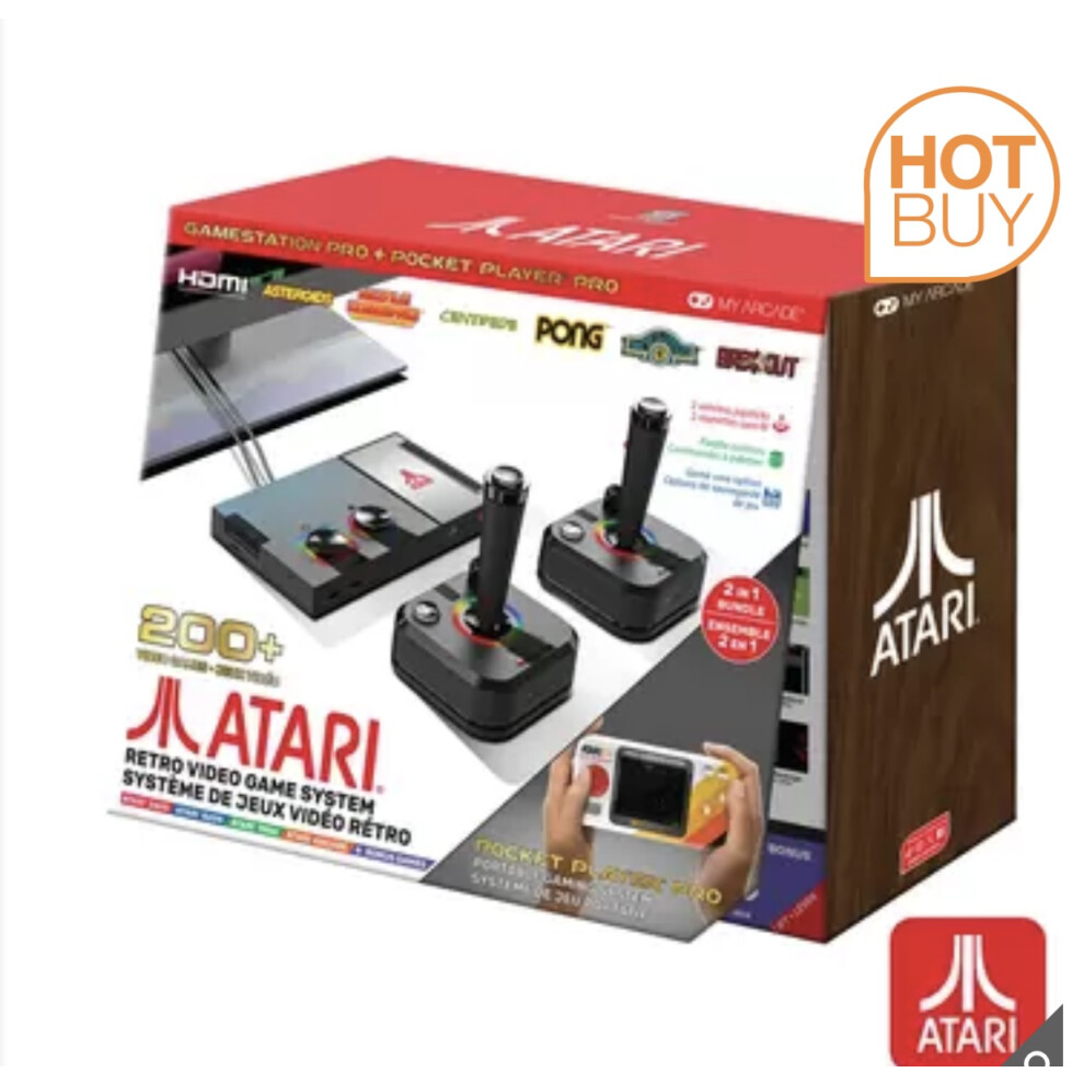 Atari Retro Video Game System & Pocket Player Pro-image-OPC-PFZ7NCN-NEW