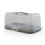 GEEZY GEEZY Rectangular Cake Carrier Box Handle Lid Plastic Storage Container Loafs Baguette 2