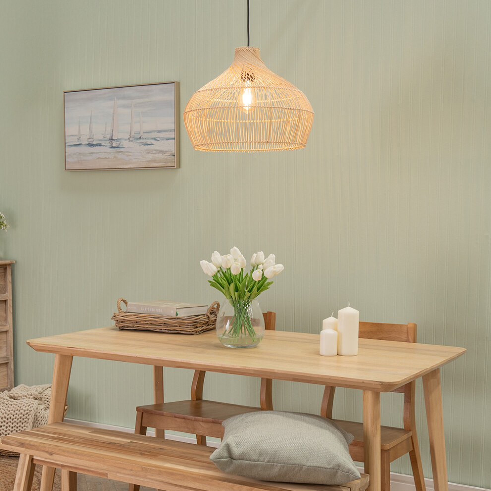 Anais Natural Rattan Easy Fit Pendant Light Shade