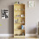 Home Discount (Oak) Cambridge 5 Tier Bookcase Tall Shelf Storage Unit 4