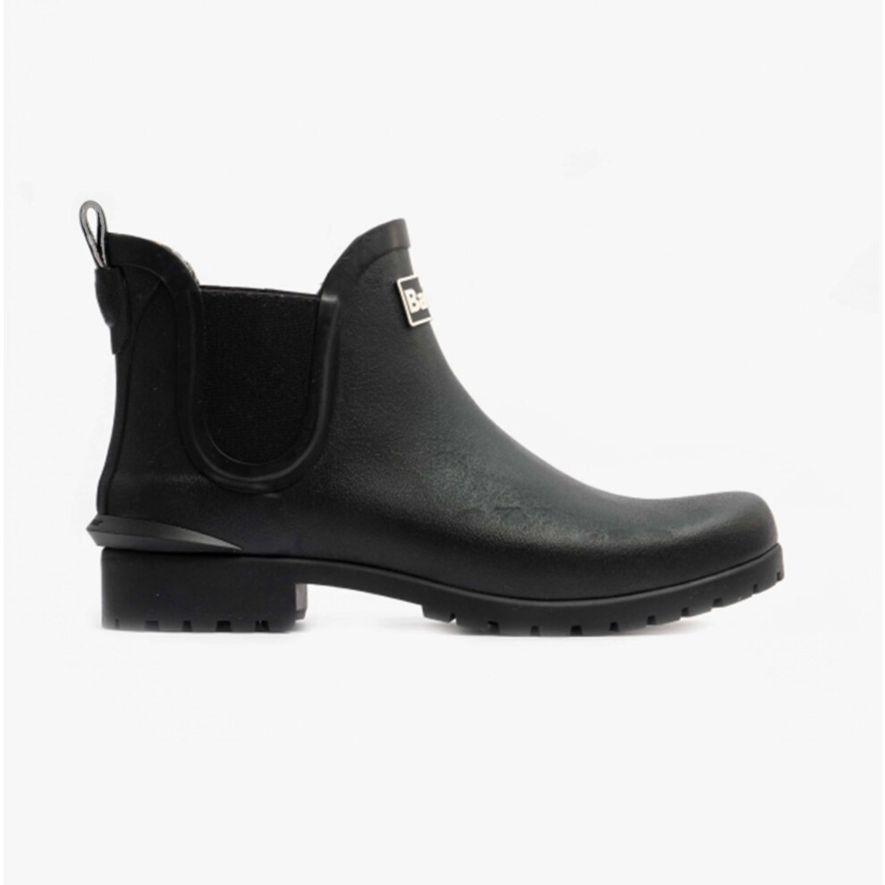 (UK 7) Barbour WILTON Womens Chelsea Wellington Boots Black