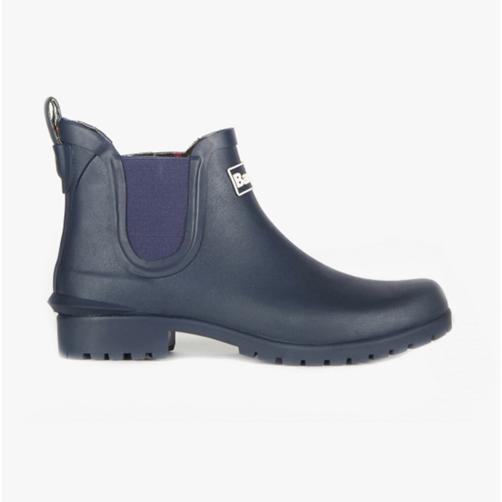 (UK 6) Barbour WILTON Womens Chelsea Wellington Boots Navy