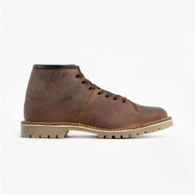 (UK 6) Grafters UNISEX Original Leather Monkey Boots Waxy Brown
