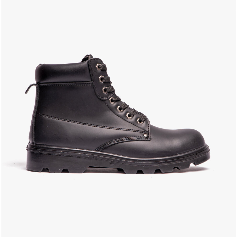 (Uk 4) Grafters M569a Unisex Leather Safety Boots Black 5050703182164