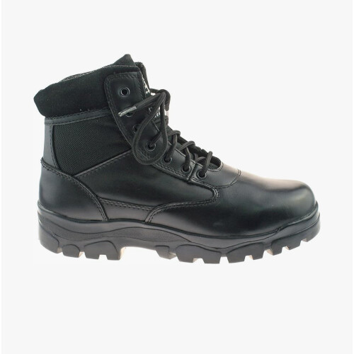 (UK 10) Grafters SHERMAN Unisex Leather Work Boots Black