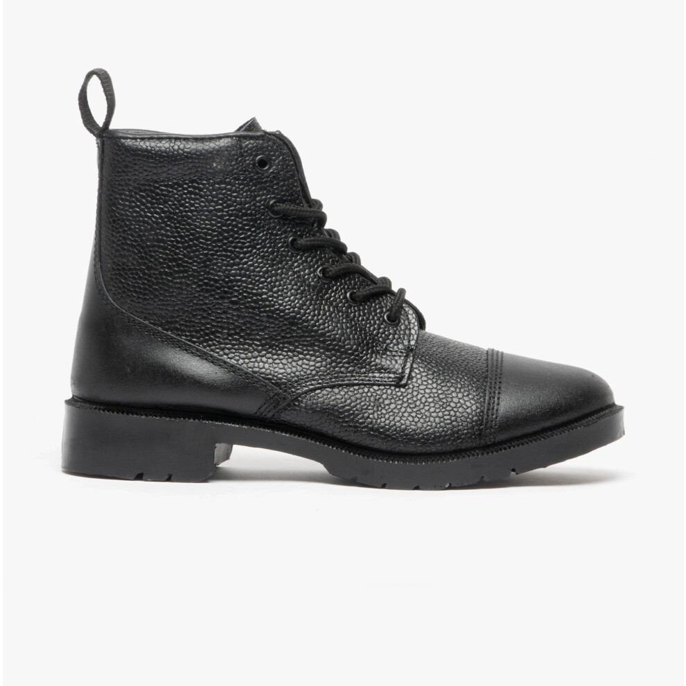 (Uk 4) Grafters M391a Unisex Grain Leather Work Boots Black 5050703166409