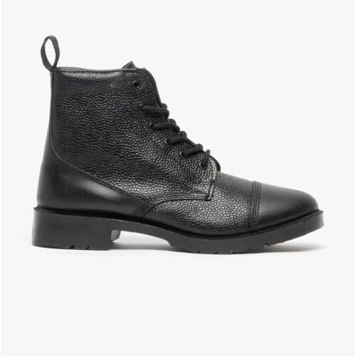 (UK 10) Grafters M391A Unisex Grain Leather Work Boots Black