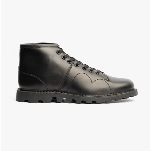 (UK 6) Grafters UNISEX Original Leather Monkey Boots Black