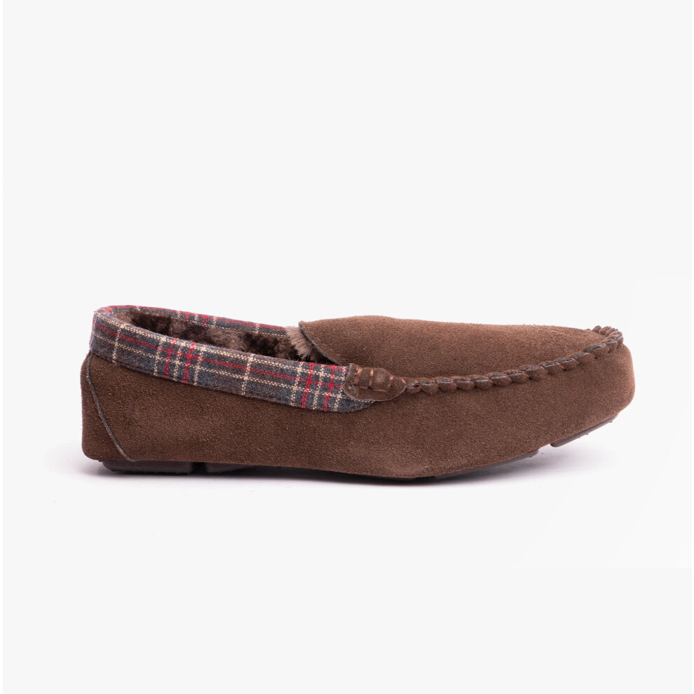 (UK 11) Hush Puppies ANDREAS Classic Mens Slippers Brown
