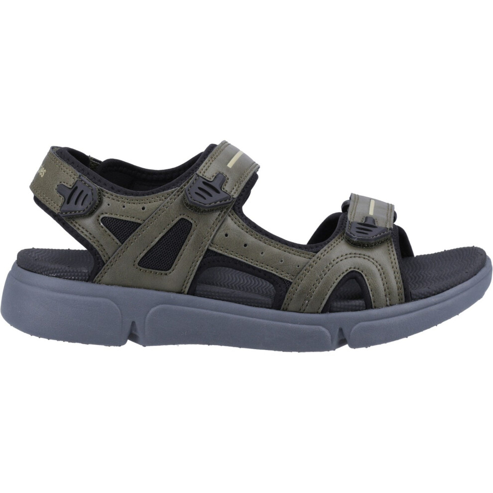Hush Puppies Castro Men's Sports Sandals in Green, Size UK 9 with Triple Touch Fastening Straps - Image 3