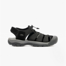 (UK 11) Hush Puppies PERU Mens Bungee Sandals Black