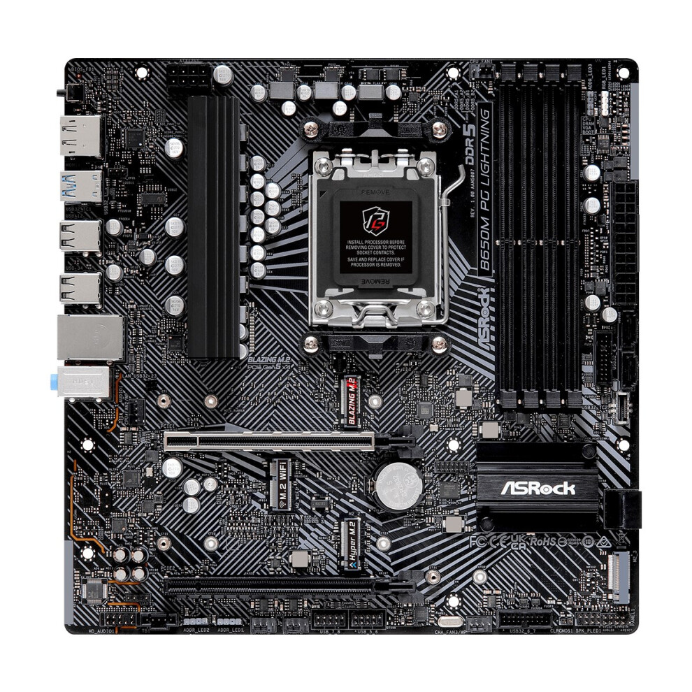Asrock B650m Pg Lightning Amd B650 Socket Am5 Micro Atx