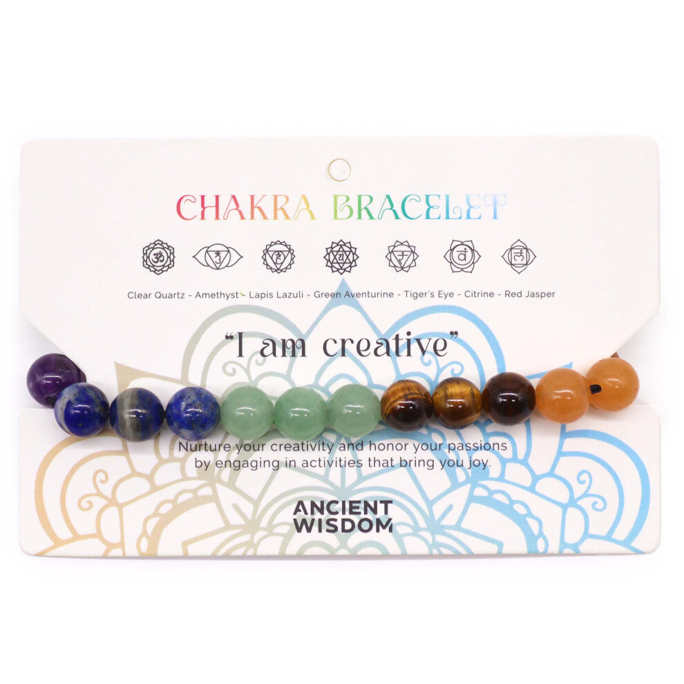 Women's Chakra String Bracelet 21 Stones Chakra String Bracelets